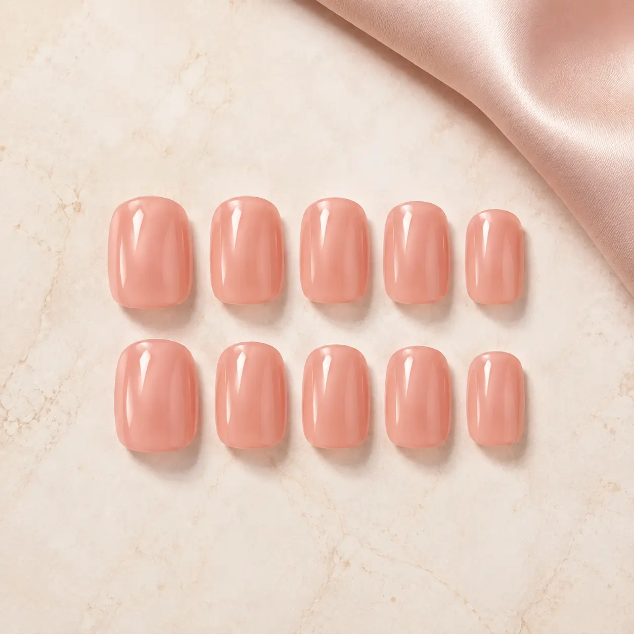 KISS Gel Fantasy Blush Short Set press-on nails