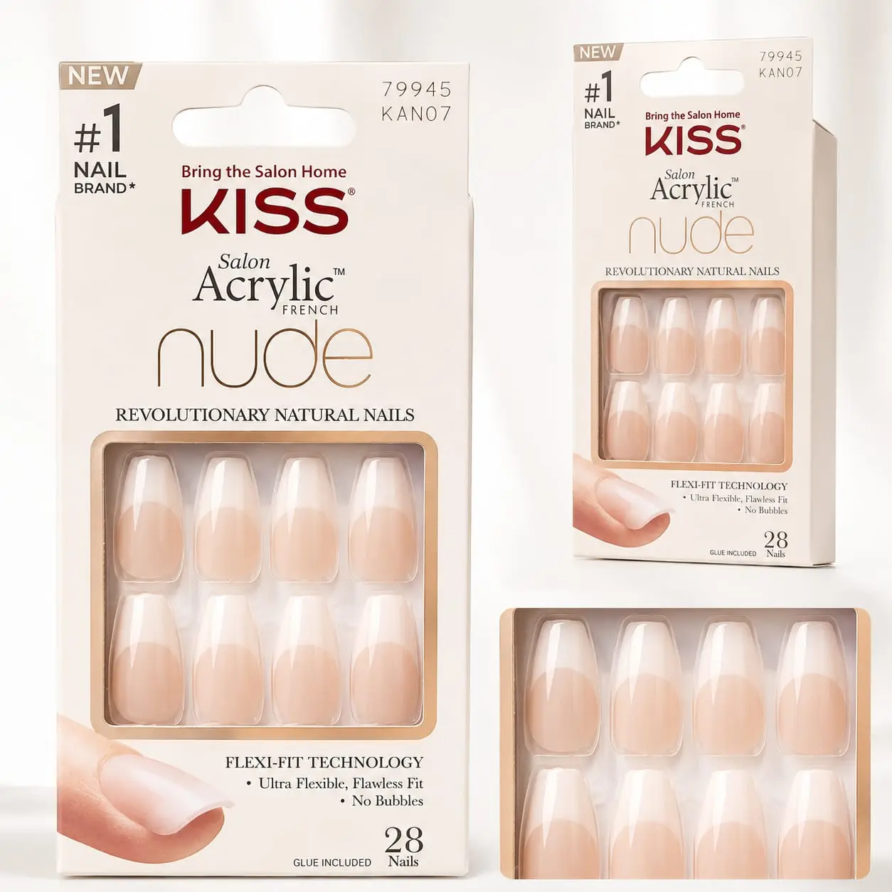 KISS Salon Acrylic French Nude Set press-on nails